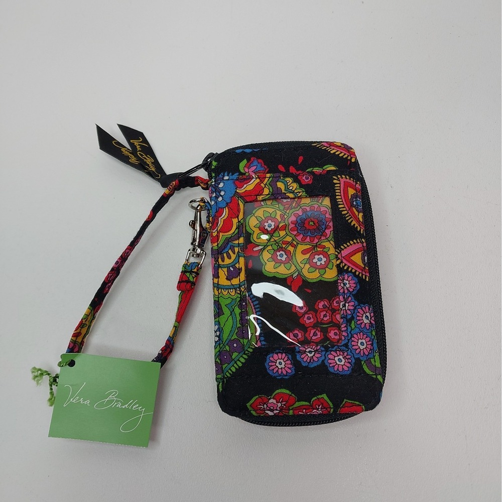 Vera Bradley Symphony In Hue All In One Wristlet Zip Around Wallet Color Floral